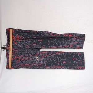 Salomon Leggings Floral Cropped Athletic Outdoor Hiking Running Black XS